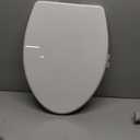 LUXE TS1008E Elongated Comfort Fit Toilet Seat with Slow Close, Quick Release Hinges, and Non-Slip Bumpers (White)