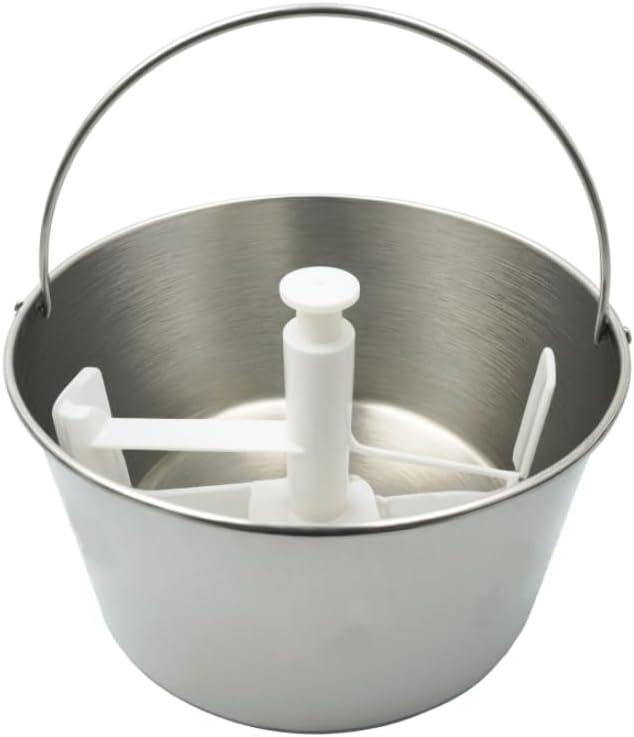 2.1 Quart Stainless Steel Mixing Bowl, Replacement Mixing Blade/Churn Blade/Ice Cream Paddle for Whynter ICM-201SB ice cream maker
