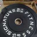 Signature Fitness 2" Olympic Bumper Plate Weight Plates with Steel Hub