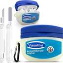 for AirPods Pro 3 Case 2025 with Cleaner Kit,Cute Cartoon Kawaii Funny Apple Airpods Pro 3rd Generation Case Silicone Protective Cover for AirPods Pro 3 Cover with Keychain for Women Boys (Blue/ White)