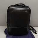 BOPai Genuine Leather Backpack for Men Multi-Function 15.6 inch Laptop Premium Executive Business Travel Friendly Smart Rucksack Anti Theft Large Capacity Office Classic Black