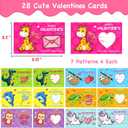 28 Pack Valentines Day Gifts for Kids ,Mochi Squishy Toys with Valentine Greeting Cards Classroom Prizes Exchange Gifts Prizes Valentines Day Gifts for Kids Boy Girl Valentine Party Favors