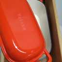 Velaze 3.6QT Dutch Oven for Bread Baking, Oval Cast Iron Enameled Bread Oven Pan with Lid and Offset Handles, Oven Safe to 500°F for Homemade Sourdough Bread (Red)