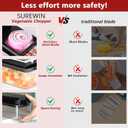 Vegetable Chopper, Onion Chopper Dicer, Mandoline Slicer, Food Chopper with Container, Vegetable Cutter for Salad Potato Carrot Garlic2 Blades, Black