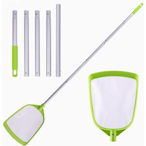 Pool Skimmer Net- Total Length 72 inches Ultral Fine Mesh Rake with Pole,Accessories for Cleaning Inground/Above Ground Swimming Pool, Pond,Spa and Hot Tub Leaf Debris (Ultra Fine Mesh)