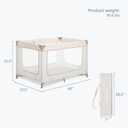 Dream On Me Zodiak Baby Playard, Breathable Mesh Sides, Soft Comfortable Mattress, Quick & Easy to Fold with Travel Carry Bag, Compact Space Saving Design - Beige