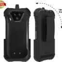 Case with Clip Compatible with Kyocera DuraForce Ultra 5G Phone Model E7110 (Verizon), Secure fit, Quick Release Latch and Heavy Duty Swivel Belt Clip Holster - Black