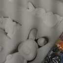 Zubebe 6 Pcs Easter Ceramics to Paint Bunny Kits Ready to Paint Your Own Easter Bunny Figurines 5.1 Inch 3D Unpainted Blank Ceramics with Brush and Palette Rabbit Statues for Craft (Simple Style)