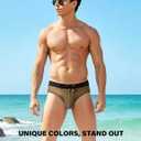 Casey Kevin Men's Swim Briefs Sexy Bikini Swimwear Quick Dry Drawstring Swimsuits Board Surf Shorts (Green, XL)