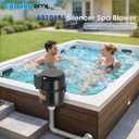 Silencer Spa Blower 1.0 HP 120V, Quiet & Shock-Absorbing