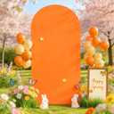 6FT Orange Arch Backdrop Cover, Spandex Fitted Wedding Arch Stand Covers Round Top Chiara Backdrop Cover for Thanksgiving Birthday Party Ceremony Banquet Decoration