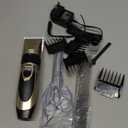 Dog Grooming Kit Clippers, Low Noise, Electric Quiet, Rechargeable, Cordless, Pet Hair Thick Coats Clippers Trimmers Set, Suitable for Dogs, Cats, and Other Pets (Gold)