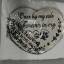 Pet Memorial Stones for Dogs, Garden Resin Dog Memorial Gifts for Loss of Dog, Heart-Shaped Loss of Dog Sympathy Gift, Once by My Side Forever in My Heart Dogs Memorial Stones