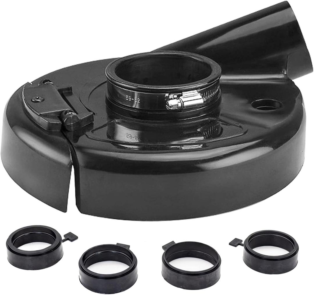 Dust Shroud Angle Grinder 7 Inch Dustless Vacuum Universal Surface Cover with 3pcs Locating Ring,for Concrete Stone Granite