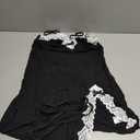 Aranmei Women Sexy Lace Chemise Nightgown Sleepwear V Neck Full Slip Babydoll Lingerie Sleep Dress(Black Medium)