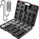 VEVOR Pull and Press Sleeve Kit 28 PCS - Steel Bush Bearing Removal and Installation Set - Bush Removal Insertion Sleeve Tools with Carrying Case - Multi-Vehicle Compatibility for LCV and HGV Engines