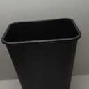 Amazon Basics Rectangular Commercial Office Wastebasket, Easy to Clean, Space-Saving, 10 Gallon, Black