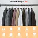 Plastic Extra Wide Suit Hangers, Pack of 15, Width: 17.7",Notched Shoulders & Metal Hooks, Black