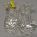 JIOMIJIOMI Toddler Sandals Jelly Shoes Girls Unisex Boy Flat Retro Slides Clear Kids Water Slippers Slingback Summer Beach Size 29 Adjustable Buckle Glitter Dress Soft Pack of 2