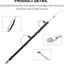 Multi Band Half Wave HF Antenna on 10m 12m 15m 17m 20m 30m 40m 80m for Ham Two Way Radio, Amateur Mobile Radio, 3.5-50MHz, Low SWR, with 10meters Cable, UHF Connector