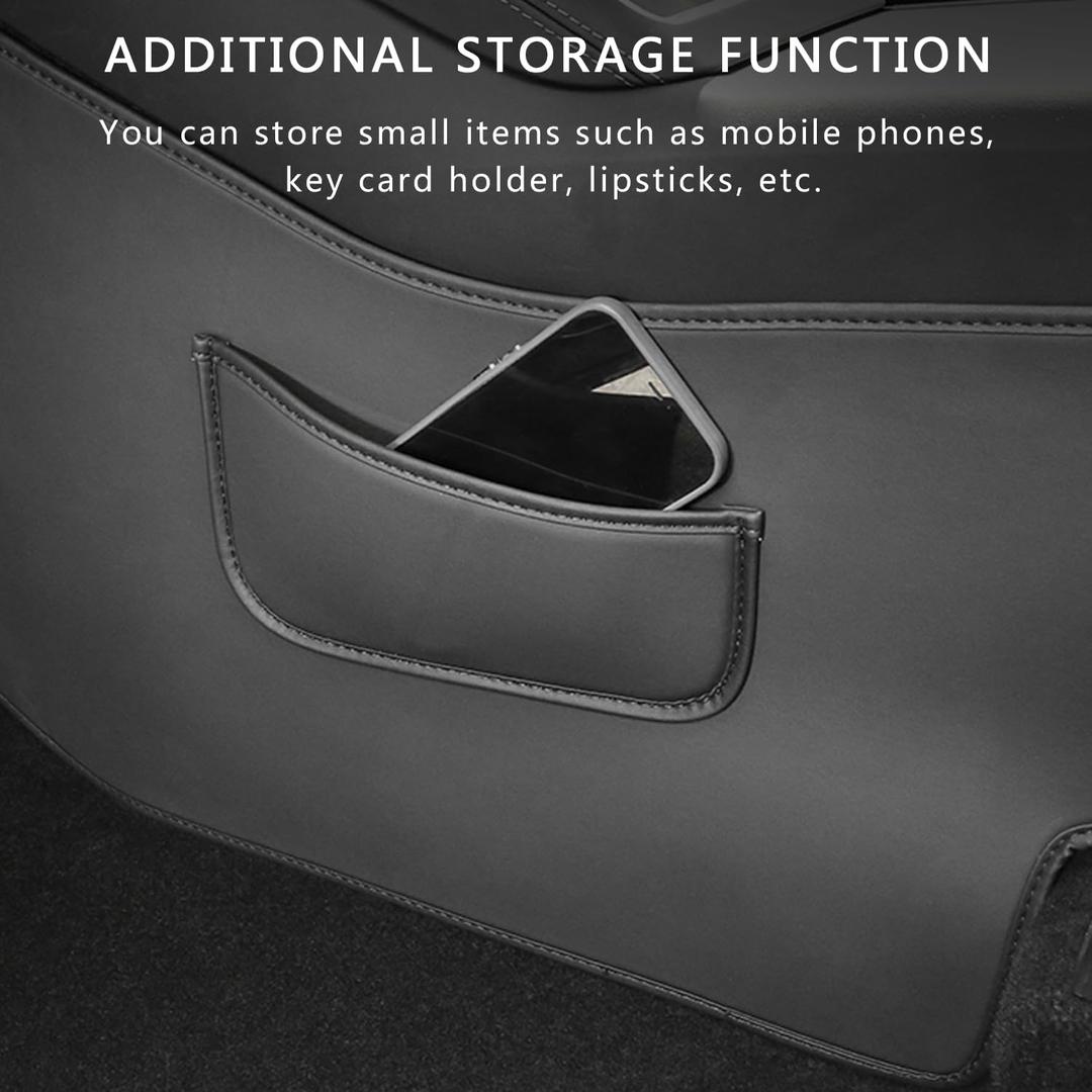 TOPABYTE Seat Side Anti Kick Pads for Tesla Model Y Juniper Launch Series Accessories 2026 2025 Interior Guard Floor Mat Water Resistant & Dirt Center Console Protector Cover