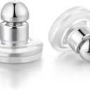Locking Earring Backs for Droopy Ears with Safety Cap, Fits 0.91.2mm Posts, Anti-Poke Hypoallergenic Earring Lifters Backs (White Gold)