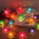 Valentine's Day Heart String Lights - Valentines Decor 3D Hollowed Rattan 9.8ft 20 LED Candy Color Love Lights, Battery Powered, Multi-Color