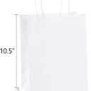 BagDream Gift Bags 8x4.25x10.5 100Pcs Kraft Paper Bags with Handles Bulk, White Gift Bags Medium Shopping Retail Merchandise Wedding Party Favor Bags, Paper Grocery Bags Sacks Recyclable
