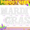 9 Pcs Mardi Gras Letter Ligtht Party Decoration Carnival Masquerade Night Table Letter Sign Deccor for Mardi Gras Party Wall Art Table Decorations
