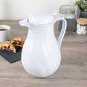 OCS Parts Easy Pour Thermal Coffee Carafe | 11-Inch Insulated Hot and Cold Beverage Pitcher Server for Coffee, Tea, Hot Chocolate and Water with Colored Tags for Easy Idenfication | 64-Ounce | White