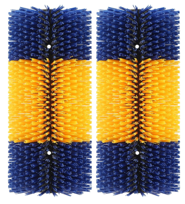 Livestock Scratch Brush, 2 Pcs Cow Brush 
, Cattle Scratcher, Horse Brushes for Grooming, Cattle Supplies for Horse, Goat, Cow, Pig Scratching Itch Relief (Blue & Yellow) (2-PACK)