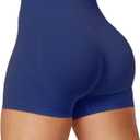 YEOREO Dora Seamless Scrunch Workout Shorts for Women High Waisted Butt Lifting Gym Yoga Biker Shorts (Medium, Midnight)