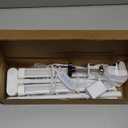 Woputne Desk Lamp with Clamp, with 5V 2A Adapter, LED Desk Lamp with Dual Head, 50 Light Modes, Computer Monitor Flexible Neck Lamp, Eye Protection Desk Lamps for Study, Office, Crafts, Draw(White)