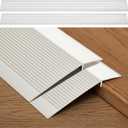 2 Pcs Aluminum Floor Transition Strip Thickness About 1.8 mm 36 Inch Threshold Ramps for Doorway Door Threshold Reducer Doorway Edge Trim Suitable for Threshold Height Less Than 1.6 Inches (Silver)
