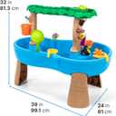 Step2 Tropical Rainforest Kids Water Tables, Outdoor Toddler Activity Table, Ages 1.5+ Years Old, 13 Piece Water Toy Accessories, Blue & Green, Deluxe Pack: Includes 13pc Accessory Set