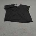 Mippo Womens Open Back Workout Tops Loose Short Sleeve Athletic Gym T Shirts (Medium)