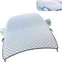 Car Windshield Snow Cover, Oversized Reinforced Vehicle Hood Mirror Protector, All Weather for Snow, Sun, Rain, Dust, Universal for All Seasons (Silver)