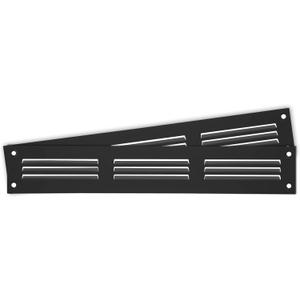 Repa Market 2-Pack Black Air Vent Cover 12" x 2" Inch (Outer Dimensions) - Steel Return Air Grilles - for Ceiling and Sidewall - HVAC - with Protection Screen (11.81" x 1.97" Inch)
