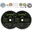 Dunhil 2 Pack 9 inch 20T 9 x 20T Chainsaw Tooth Brush Cutter Blades with 2 Set Adapter Kits for Weed Eater, Cutter, Trimmer