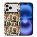 Case for iPhone 17 Pro,Anti Drop Scratch Frosted Protective Cover Case for Women Girl-Western Cactus Cowgirl Boots Floral