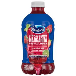 2 x Ocean Spray Strawberry Margarita Cocktail Mixer, Drink Mixer Made with Real Fruit Juice, 32 Fl Oz Bottle (EXP 04/20/26)