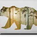 Hard Case Compatible with New MacBook Air 13 Inch Case 2020 2019 2018 Release Model A2337 M1 A2179 A1932 with Retina Display and Touch ID, Matt Plastic Hard Shell Case Cover - Bear & Forest