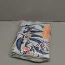 Wonnitar 2x6 Runner Rug for Hallways, Boho Floral Bathroom Rugs Non Slip Washable, Low Pile Soft Flower Scalloped Runner for Girls Bedroom Laundry Room Bedside (Light Blue, 2'x6')