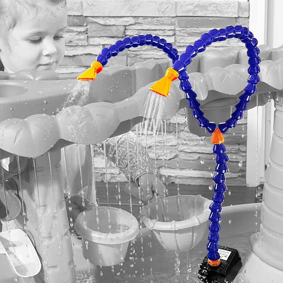 Water Table Pump, Water Table Water Pump for Kids Water Play Table, Toddler Two Way Water Table Pump Toys Compatible with Step2/Little Tikes Water Table, Large Water Volume, More Fun