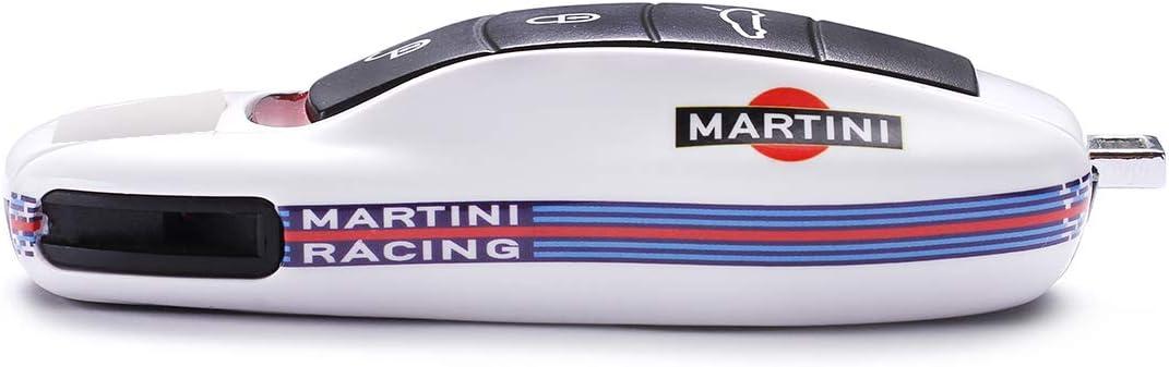 Car Key Case Keyshell Covers for Porsche Panamera 2010-2019 Cayenne 2011-2020 911 2013-2020 Macan 2014-2019 Boxster 2013-2016 Cayman 2013-2016 718 2016-2019 (MARTINI, Style A)