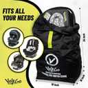 V VOLKGO Car Seat Travel Bag For Airplane with Padded Backpack Shoulder Straps, Gate Check Bag, Car Seat Bags for Air Travel Carseat Travel Cover, Carseat Travel Bag Cover for Airplane Travel