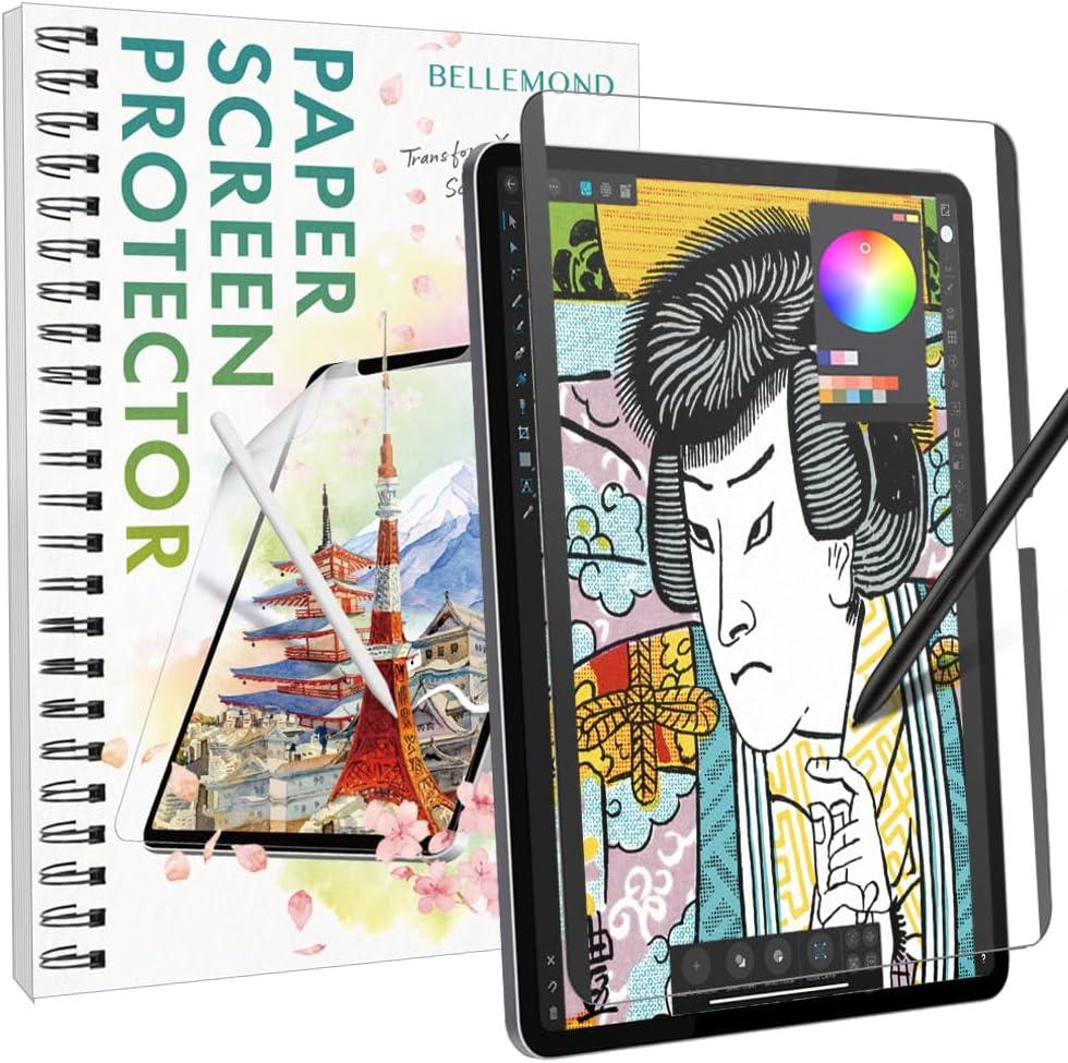 BELLEMOND | Removable Kent Paper Screen Protector | Compatible with Samsung Galaxy Tab S10 FE + / S10 FE Plus - 13.1" | Removable and Reusable Matte Film | Reduces Pencil Tip Wear | 1PC