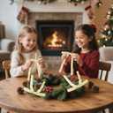 Artmag 24 Pcs Velvet Bows for Christmas Tree Rustic Bows Velvet Christmas Ornaments for Door Garland Wreath Gift Party Holiday Decoration (Width of 5/8",Beige)