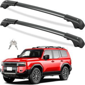 Tuyoung 300lbs Roof Rack Cross Bars Compatible with 2024 2025 2026 Toyota Land Cruiser 250 & 2024 2025 Lexus GX550 with Raised Side Rails, Lockable Aluminum Heavy Duty Roof Rails Crossbars