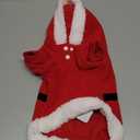 EXPAWLORER Christmas Dog Hoodie - Santa Claus Christmas Costume Outfit, Pet Winter Sweater Coat, Puppy Party Clothes Apparel for Small Medium Dogs S